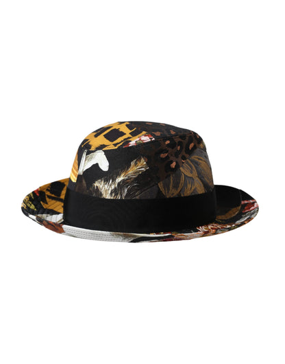 Multicolor Patchwork Mujeres Fedora Sombrero de ala ancha