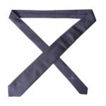 Corbata ajustable para hombre con estampado de seda azul marino