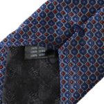 Corbata ajustable para hombre con estampado de seda azul marino