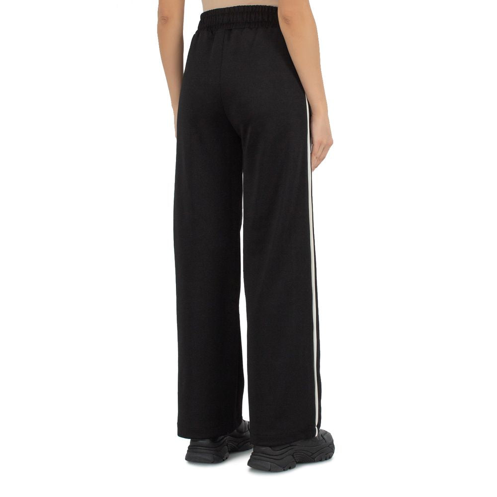 Black Polyester Jeans & Pant