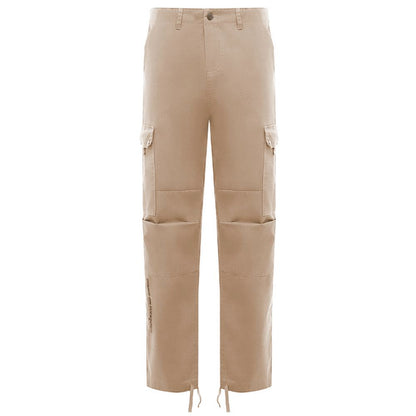 Pantalones y vaqueros de algodón beige