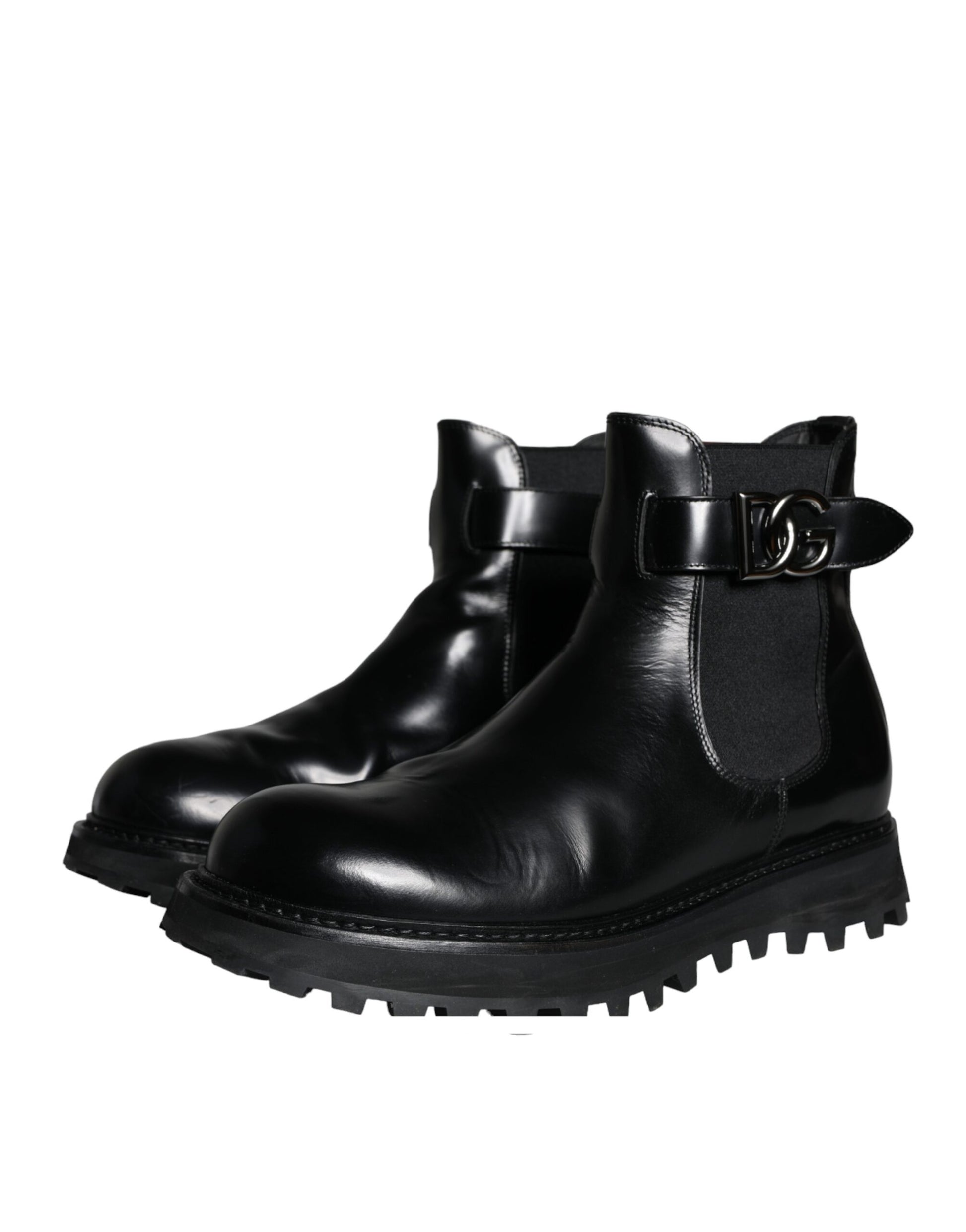 Botas Chelsea con cinturón negro y logotipo DG para hombre