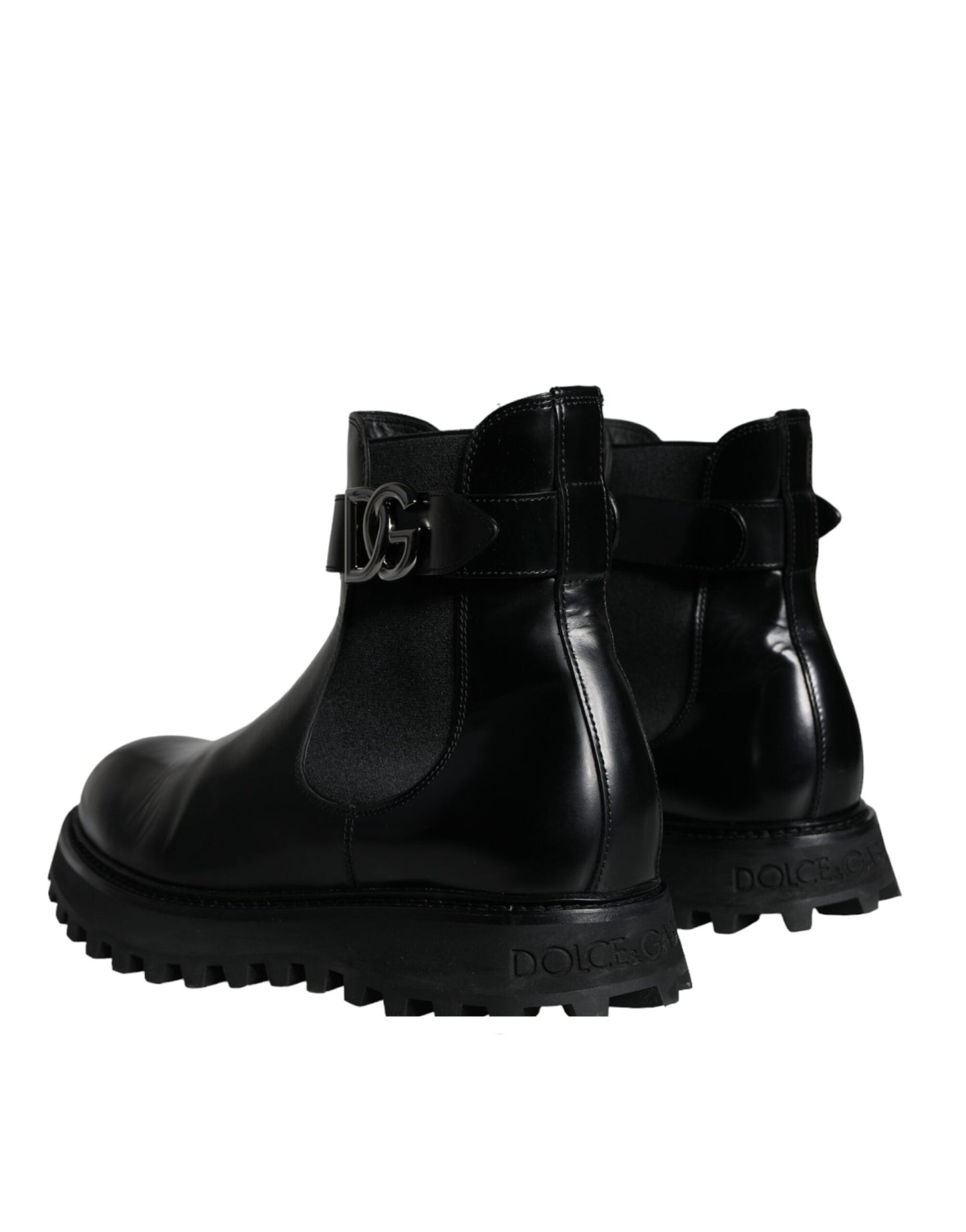 Botas Chelsea con cinturón negro y logotipo DG para hombre