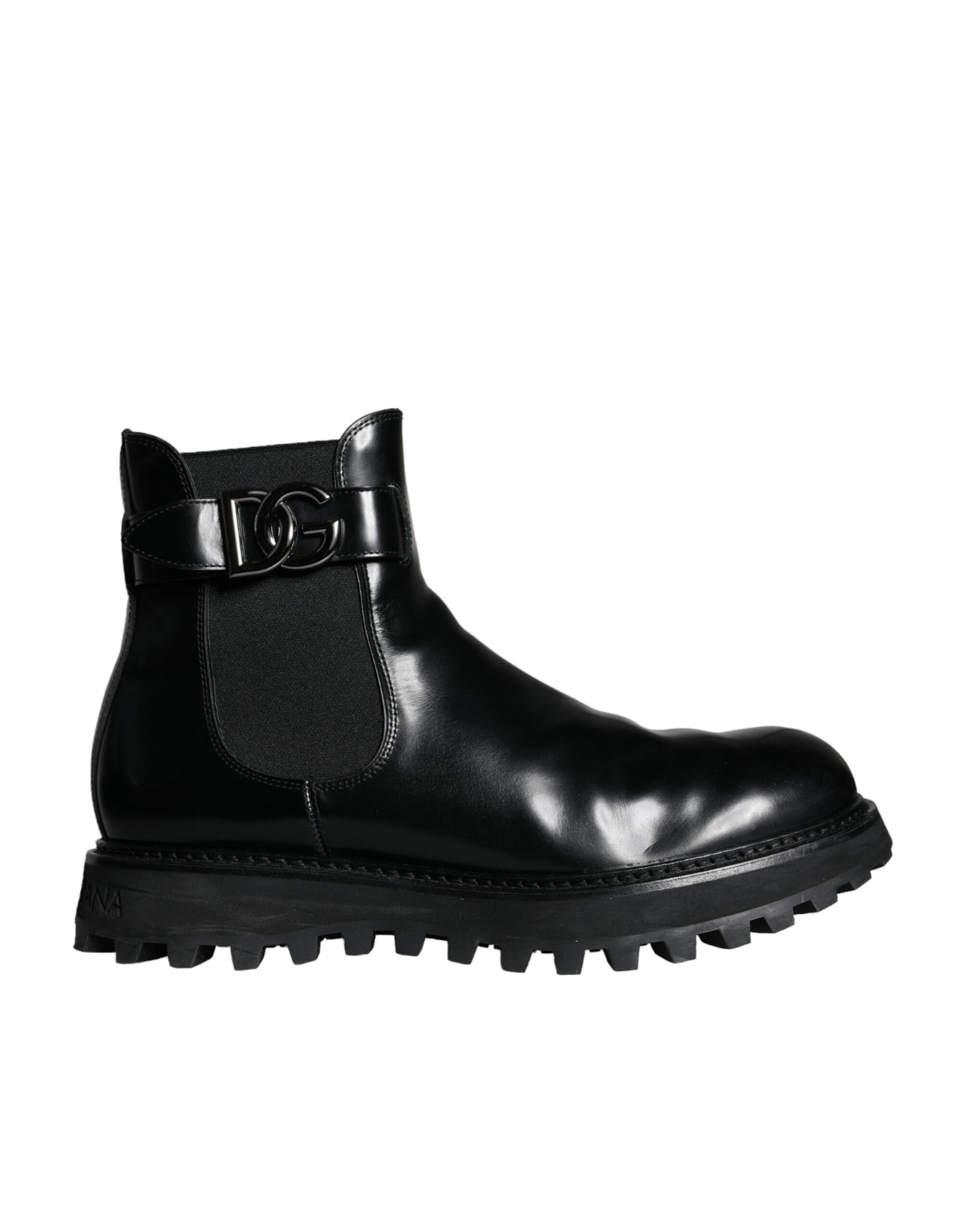 Botas Chelsea con cinturón negro y logotipo DG para hombre