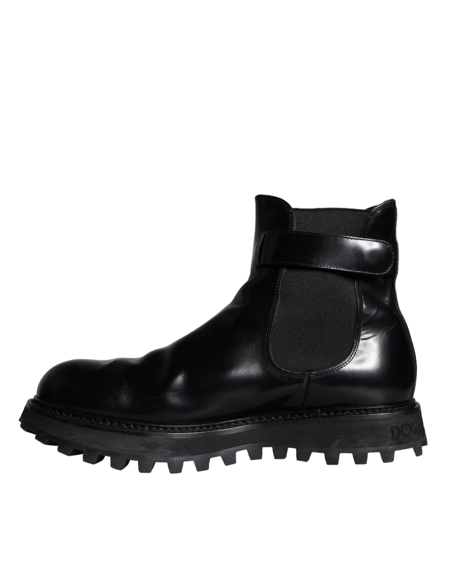 Botas Chelsea con cinturón negro y logotipo DG para hombre