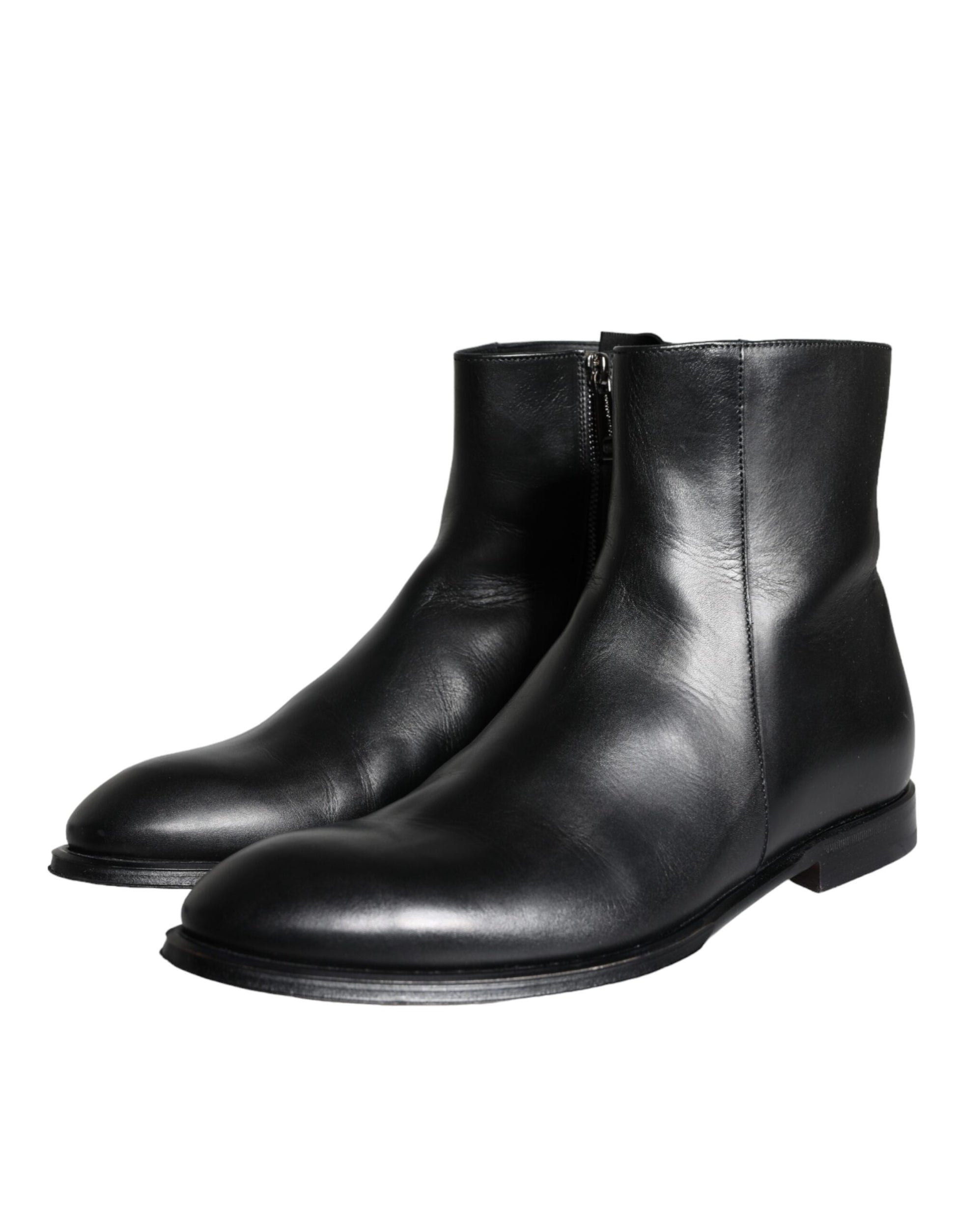 Botines de piel de becerro negros para hombre Zapatos para hombre