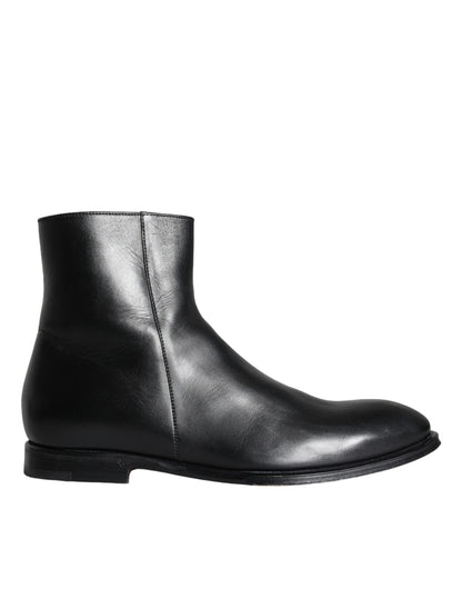 Botines de piel de becerro negros para hombre Zapatos para hombre