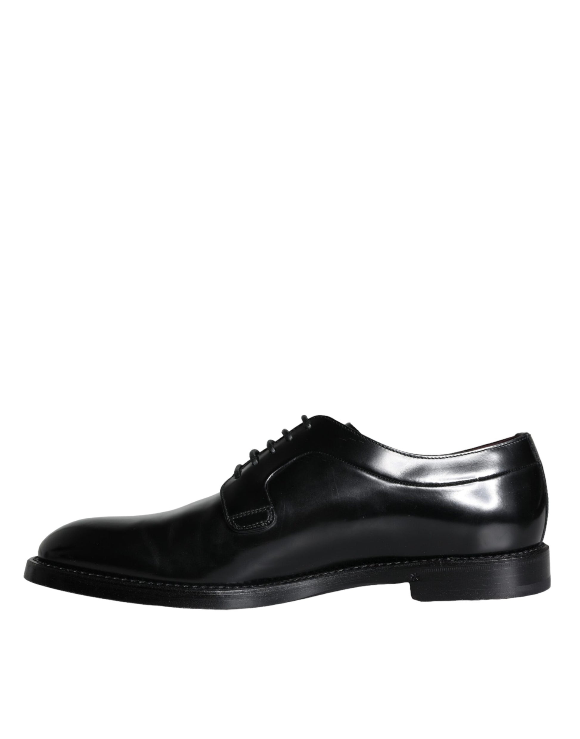 Black Calfskin Leather Derby Men Dress Shoes