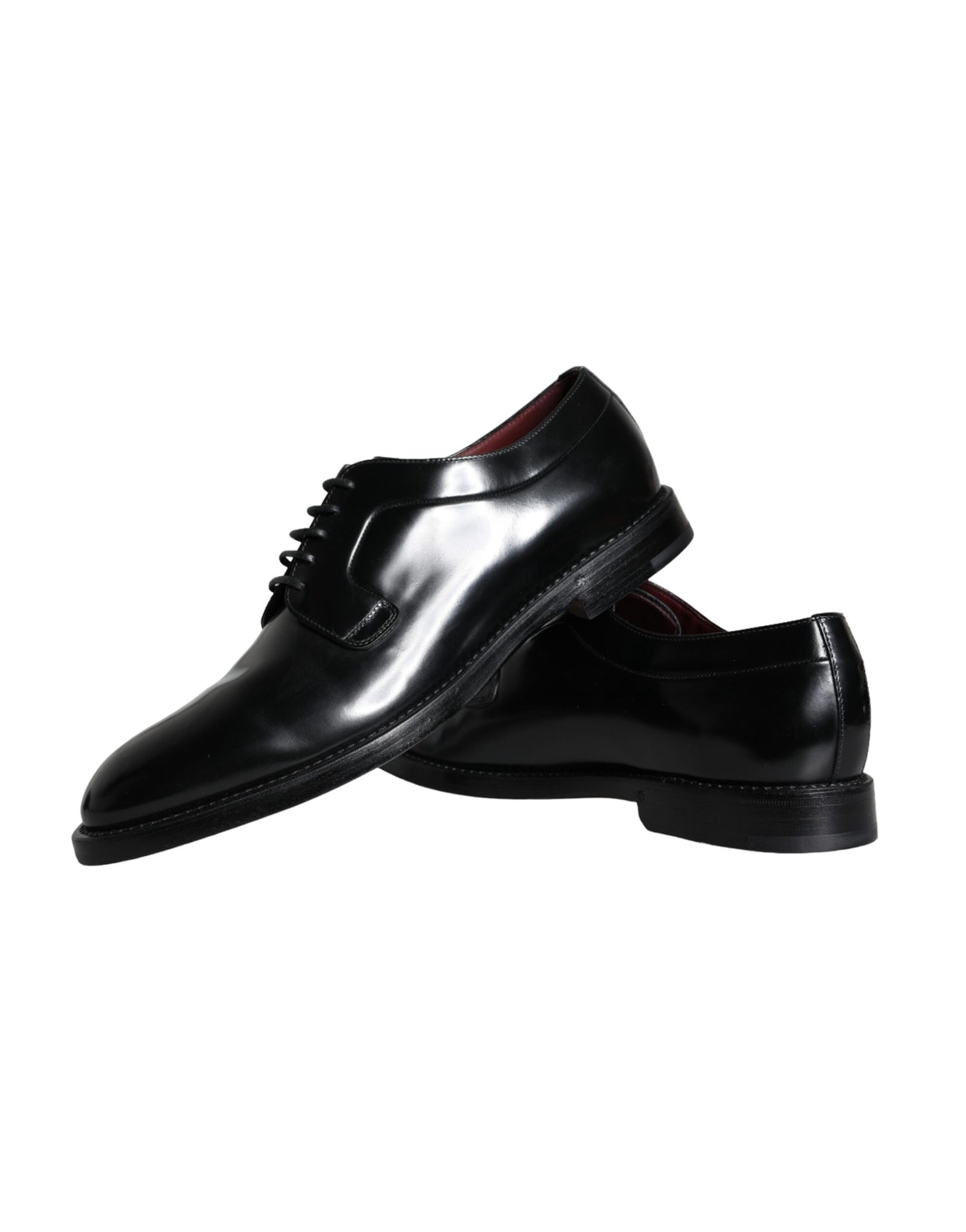 Black Calfskin Leather Derby Men Dress Shoes