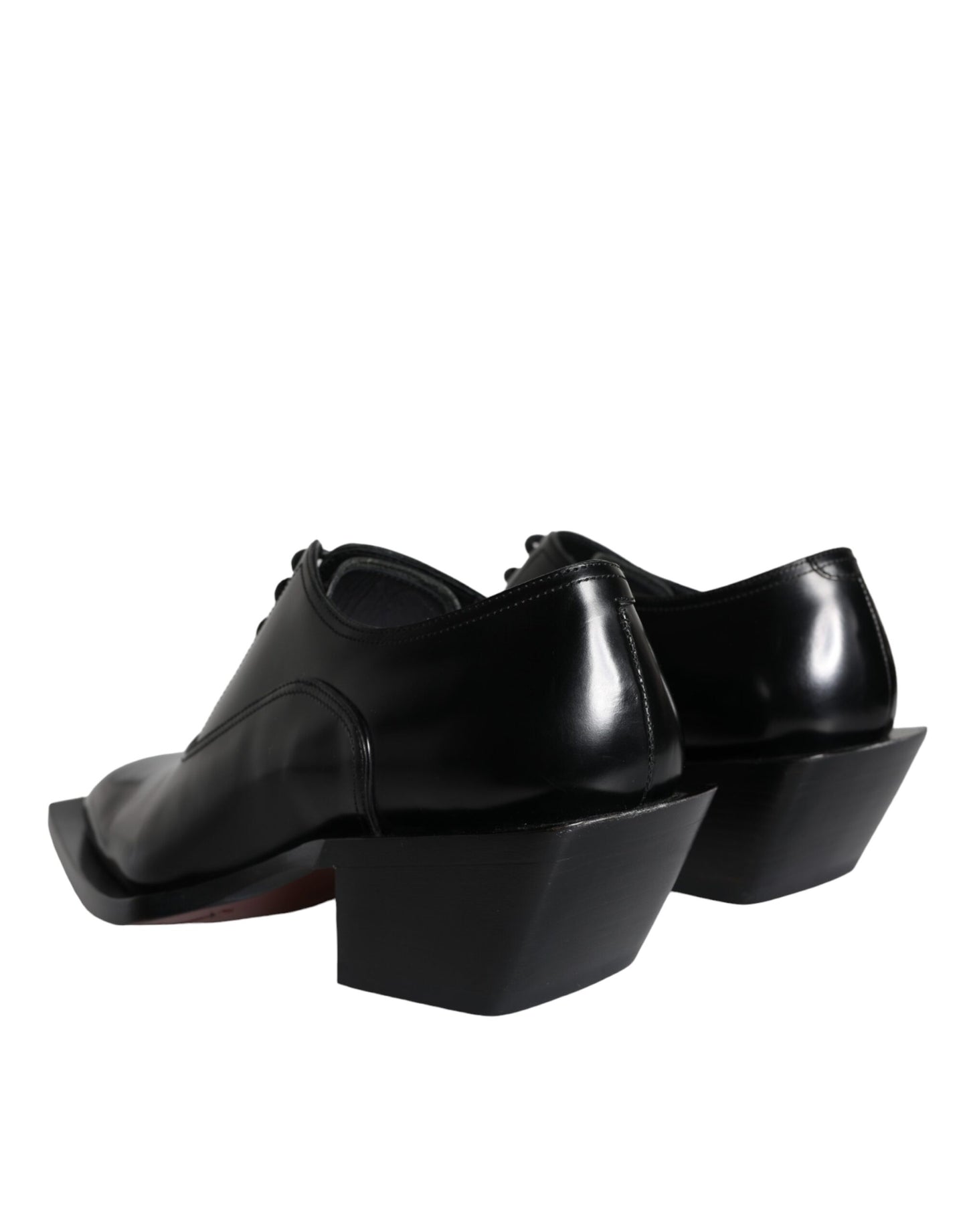 Zapatos Derby de vestir de piel de becerro negra para hombre