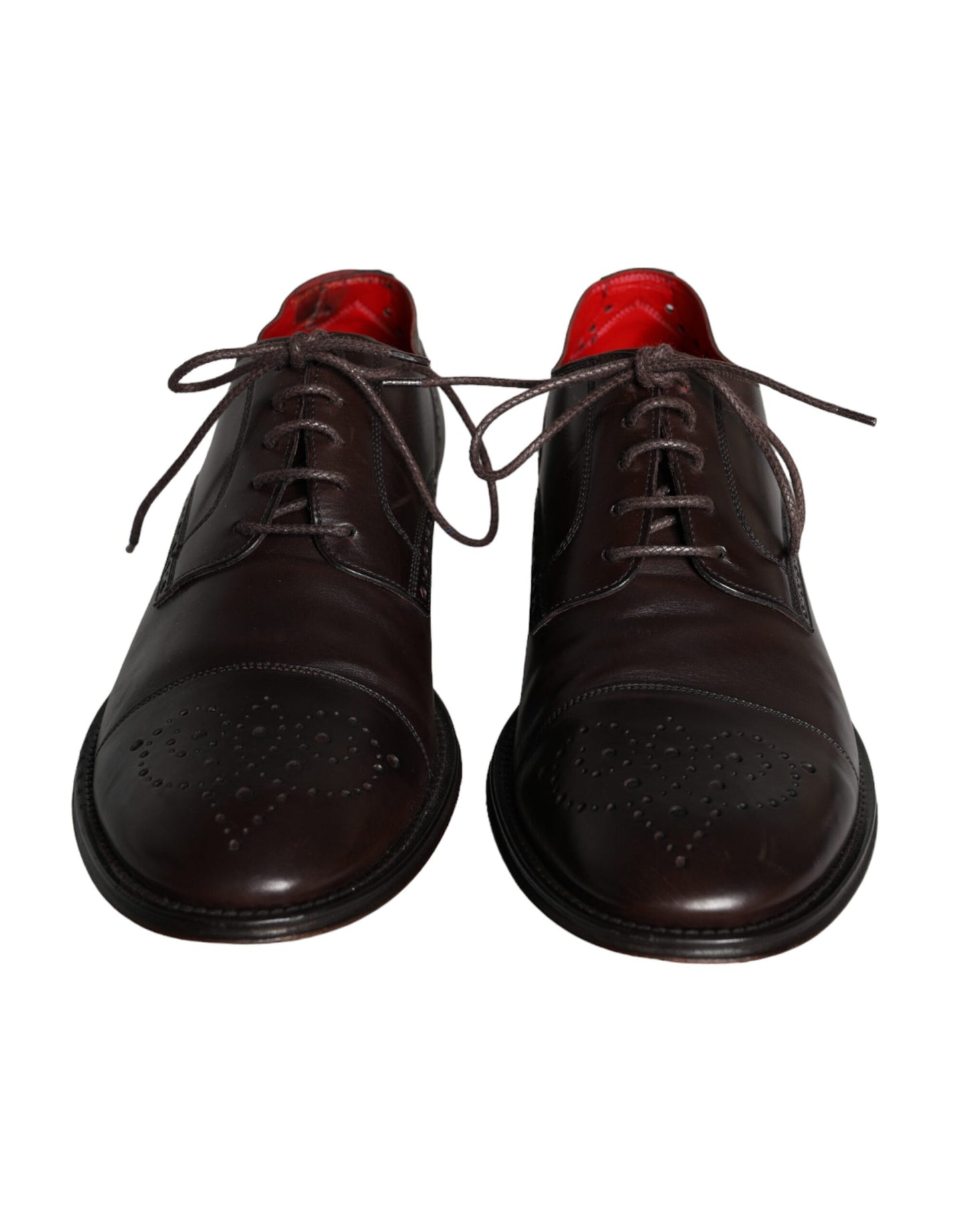 Zapatos Oxford con cordones de piel de becerro marrón