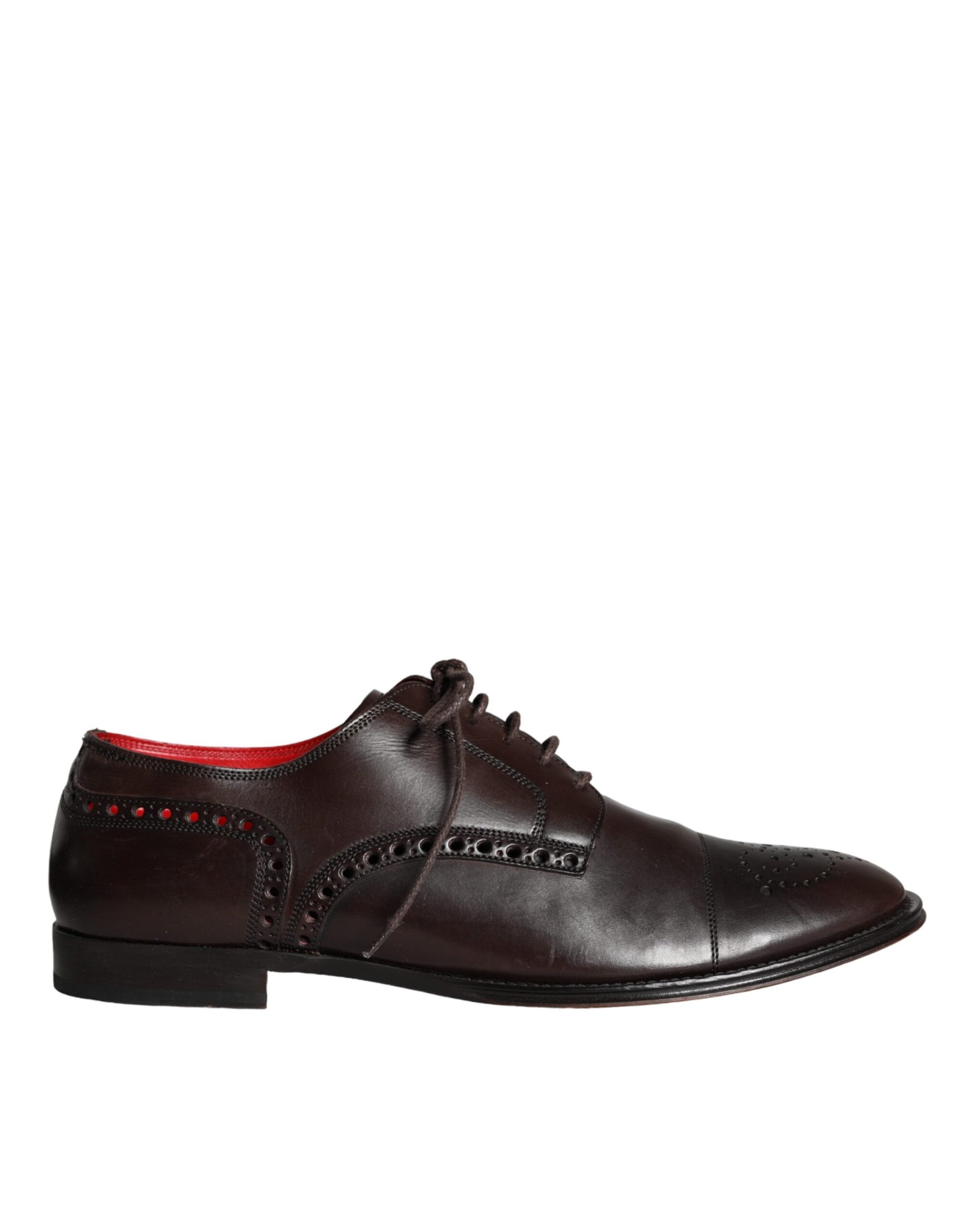 Zapatos Oxford con cordones de piel de becerro marrón