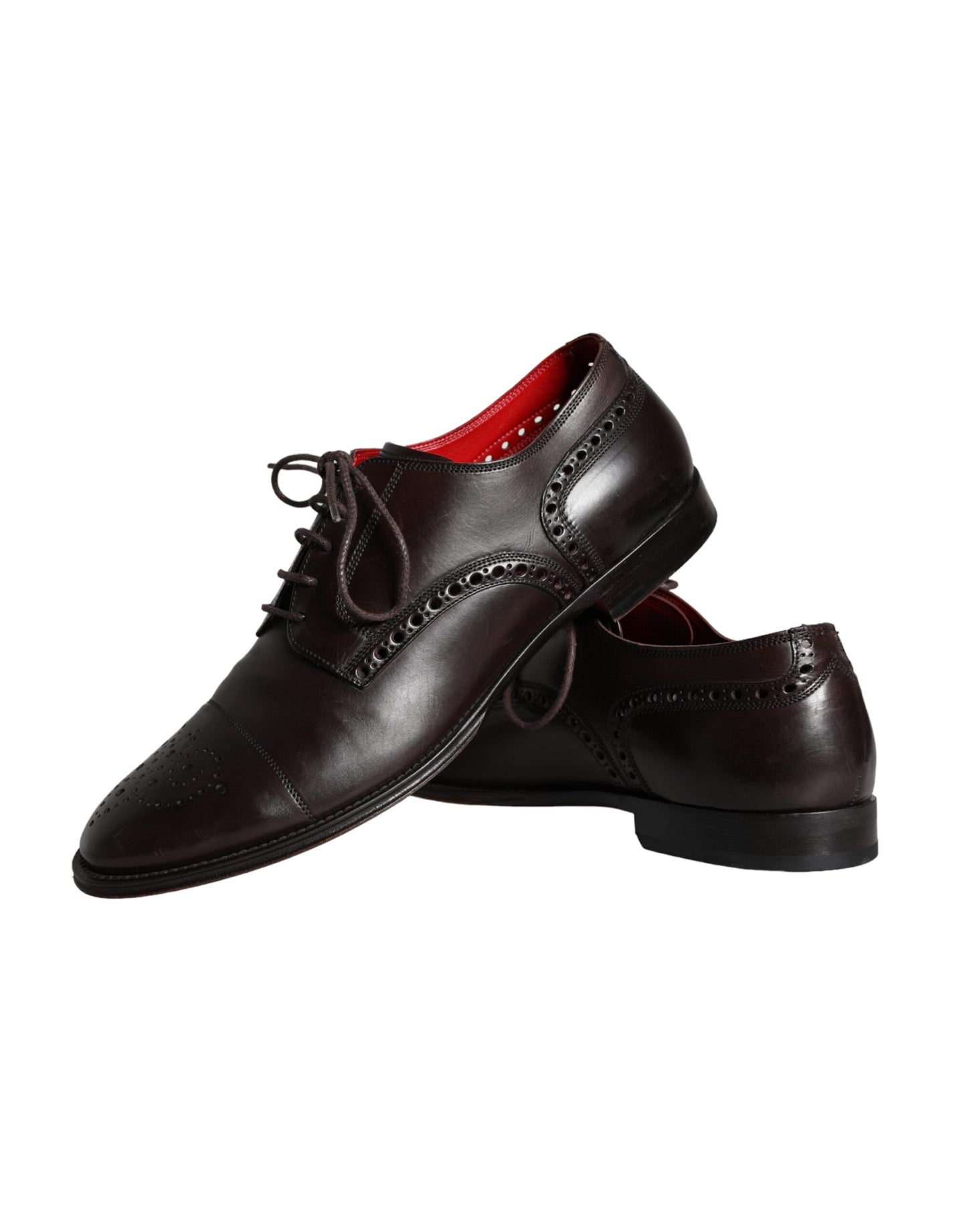 Zapatos Oxford con cordones de piel de becerro marrón