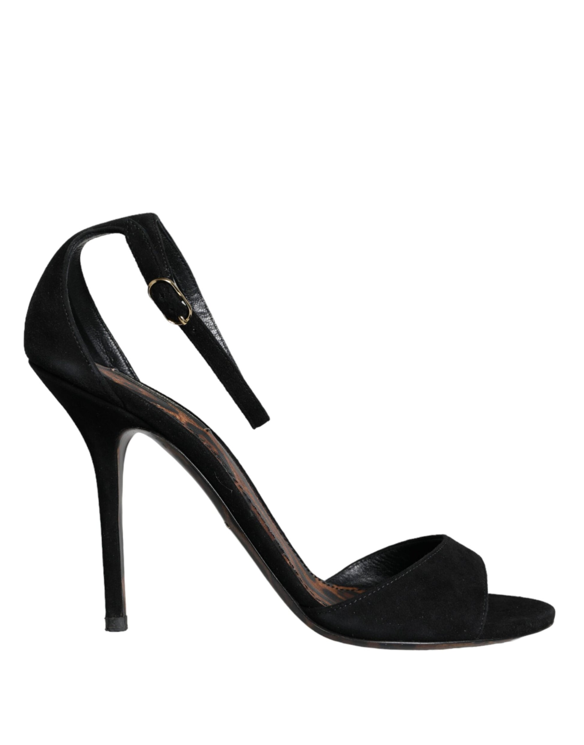 Black KEIRA Heels Ankle Strap Sandals Shoes