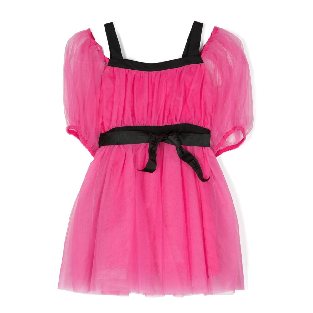 Vestido de nailon fucsia