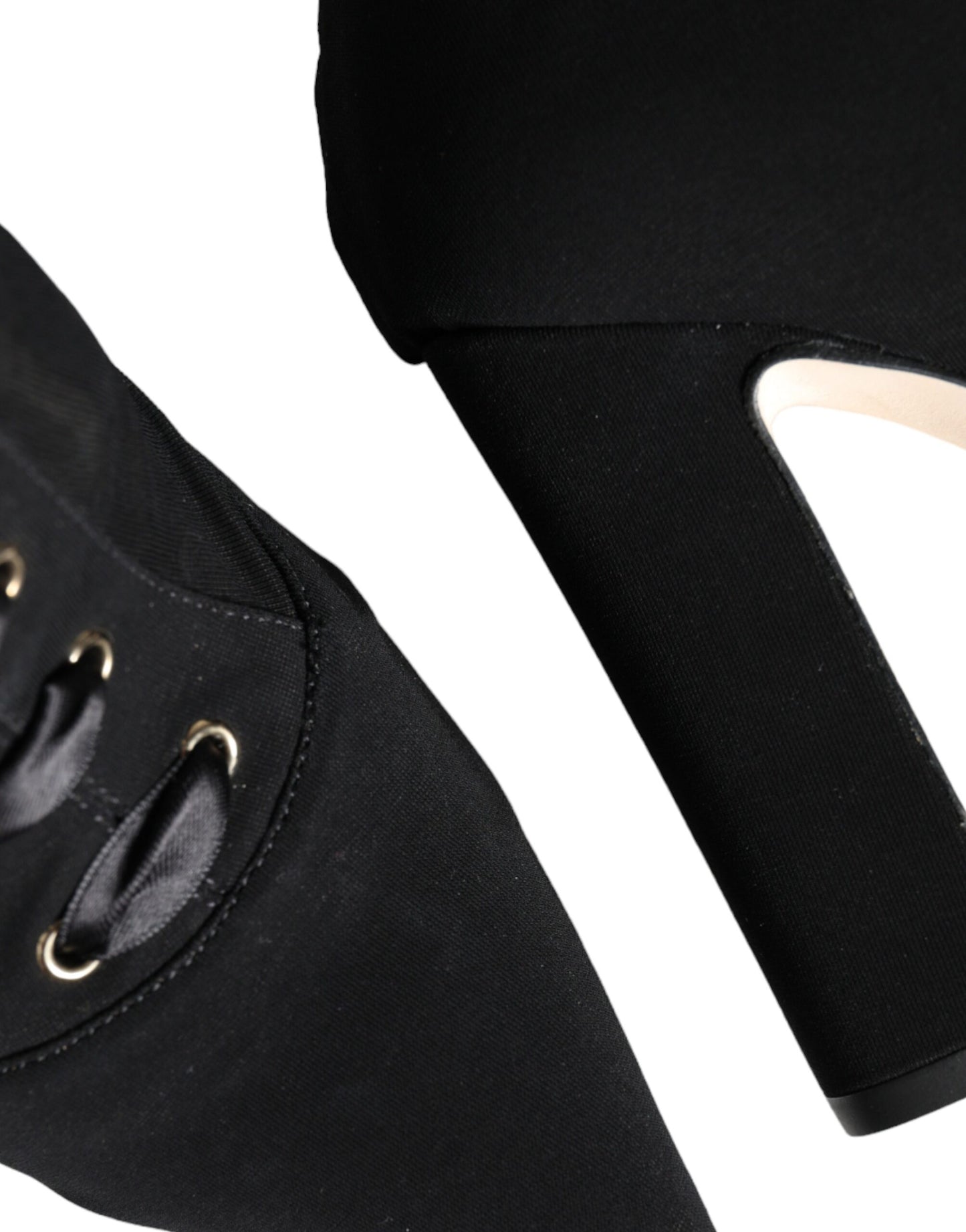 Negro Jersey Stretch Ankle Booties Zapatos