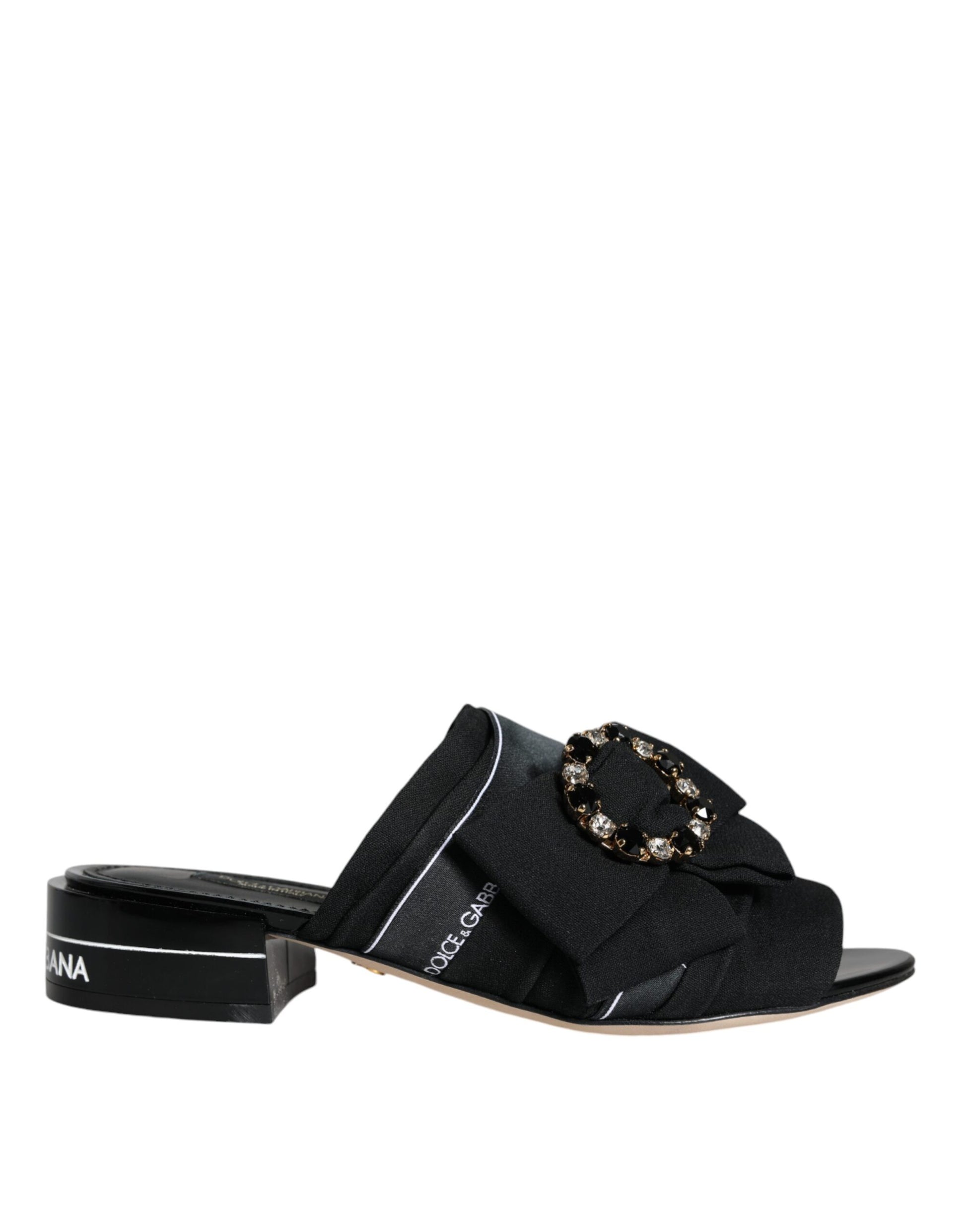 Sandalias con cristales en blanco y negro