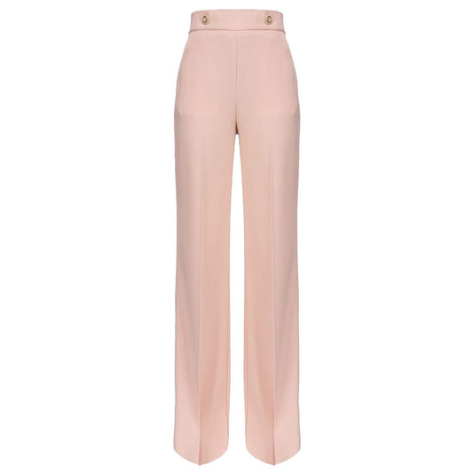 Pink Polyester Women Pant