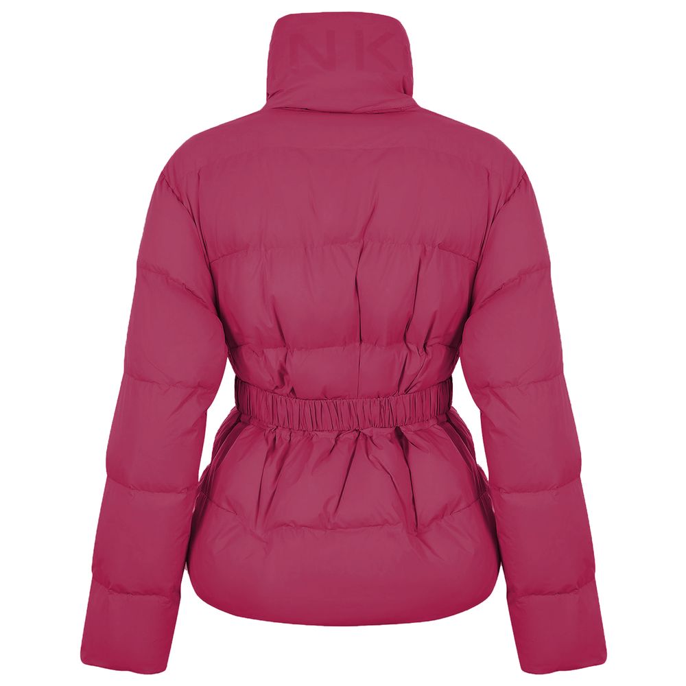 Chaquetas y abrigos de nailon color fucsia