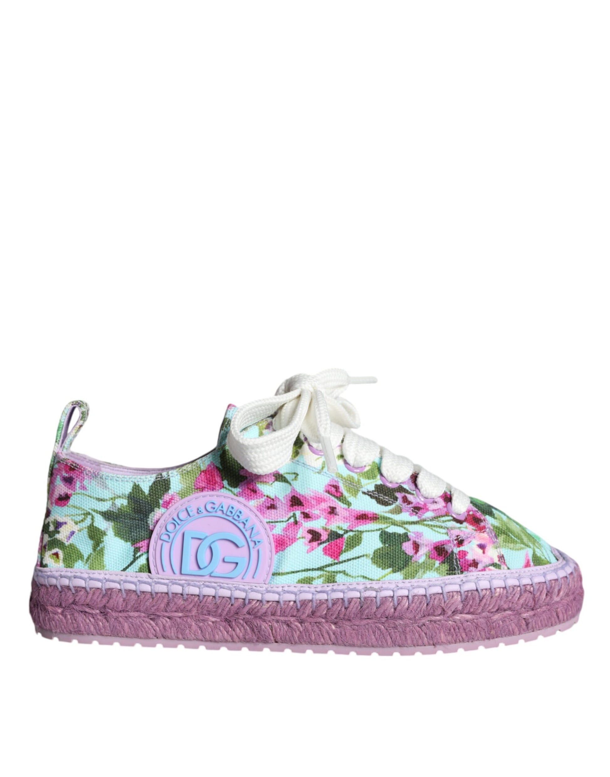 Multicolor Canvas Floral Espadrilles Sneakers Shoes