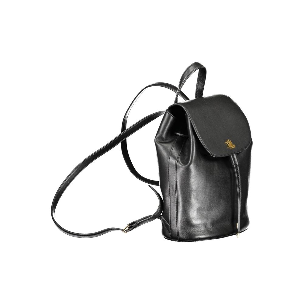 Mochila de piel negra