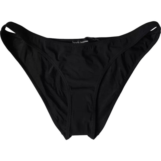 Bañador de nylon negro Braga de bikini