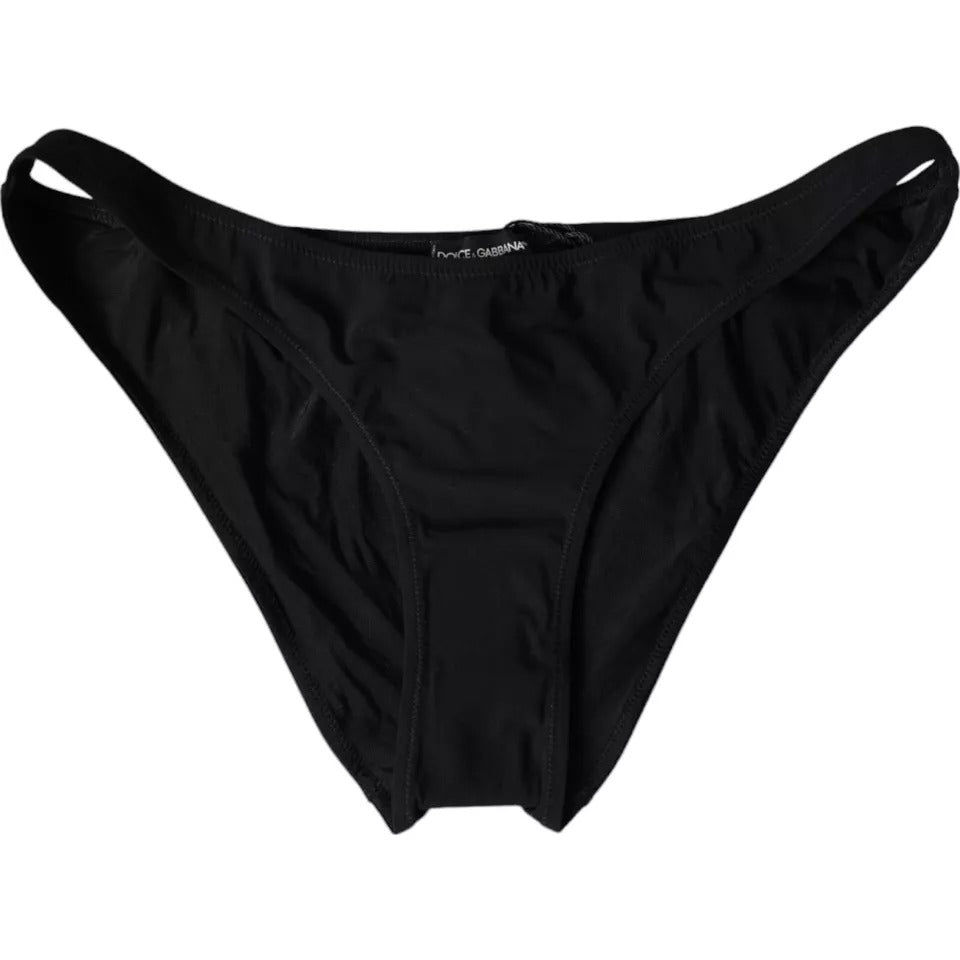 Traje de baño de nailon negro, ropa de playa, parte inferior del bikini