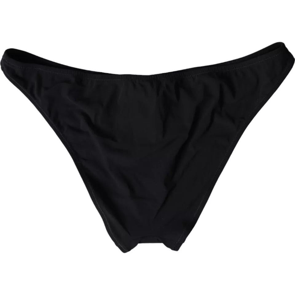 Traje de baño de nailon negro, ropa de playa, parte inferior del bikini