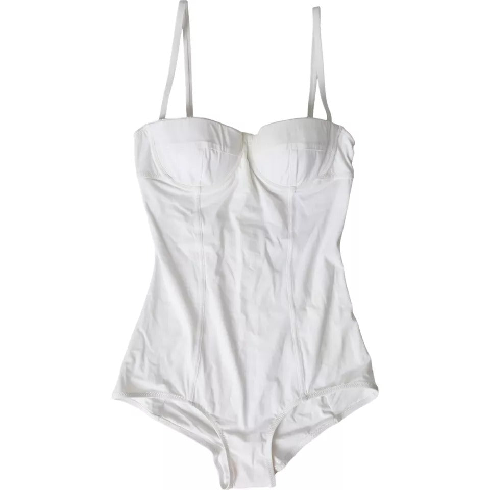 Traje de baño blanco de una pieza para mujer, ropa de playa, bikini