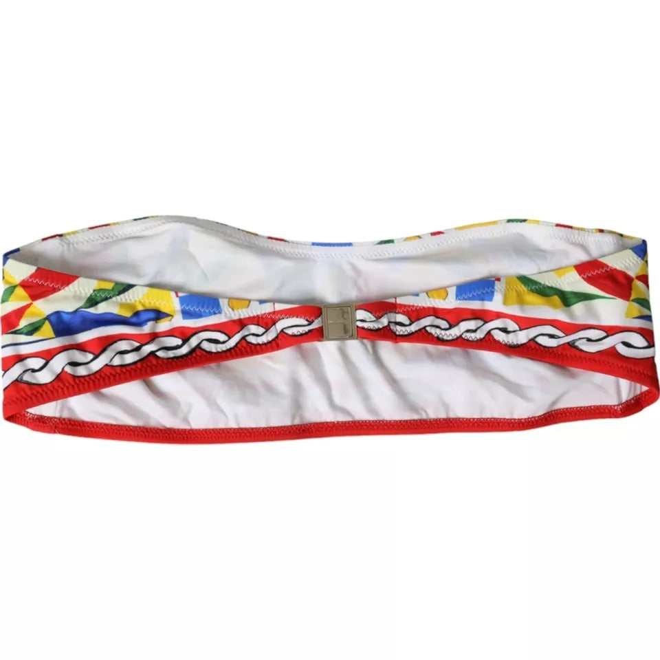 Top de bikini bandeau multicolor Carretto