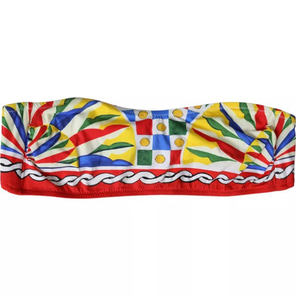 Top de bikini bandeau multicolor Carretto