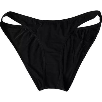 Traje de baño de nailon negro, ropa de playa, parte inferior del bikini