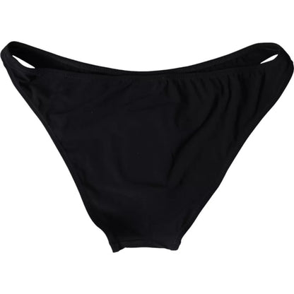 Traje de baño de nailon negro, ropa de playa, parte inferior del bikini