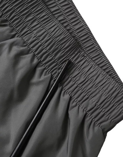 Pantalones cortos de playa de poliéster gris oscuro para hombre