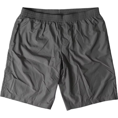 Pantalones cortos de playa de poliéster gris oscuro para hombre