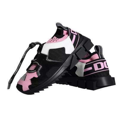 Zapatillas de trekking Sorrento de malla negra y rosa