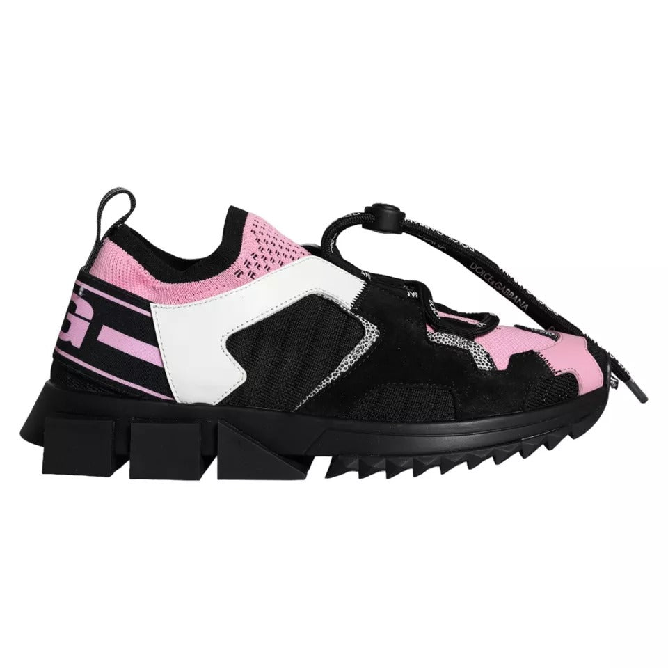 Zapatillas de trekking Sorrento de malla negra y rosa