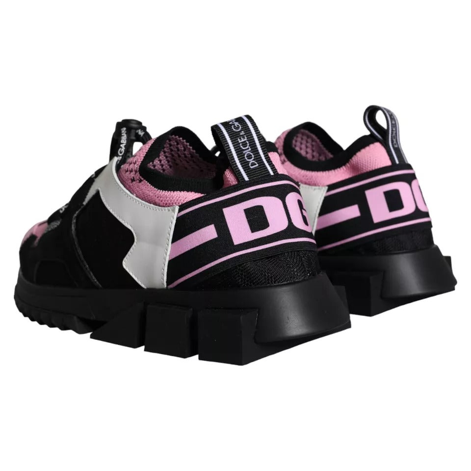 Zapatillas de trekking Sorrento de malla negra y rosa