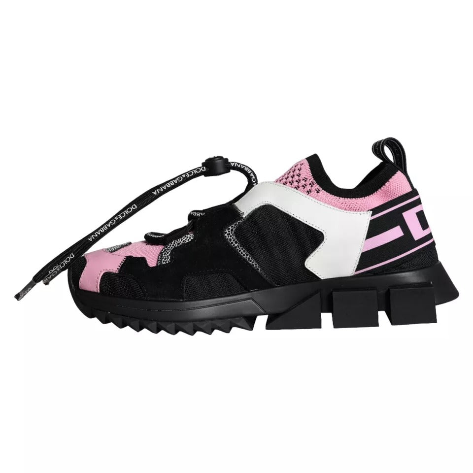 Zapatillas de trekking Sorrento de malla negra y rosa