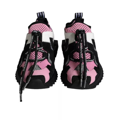 Zapatillas de trekking Sorrento de malla negra y rosa