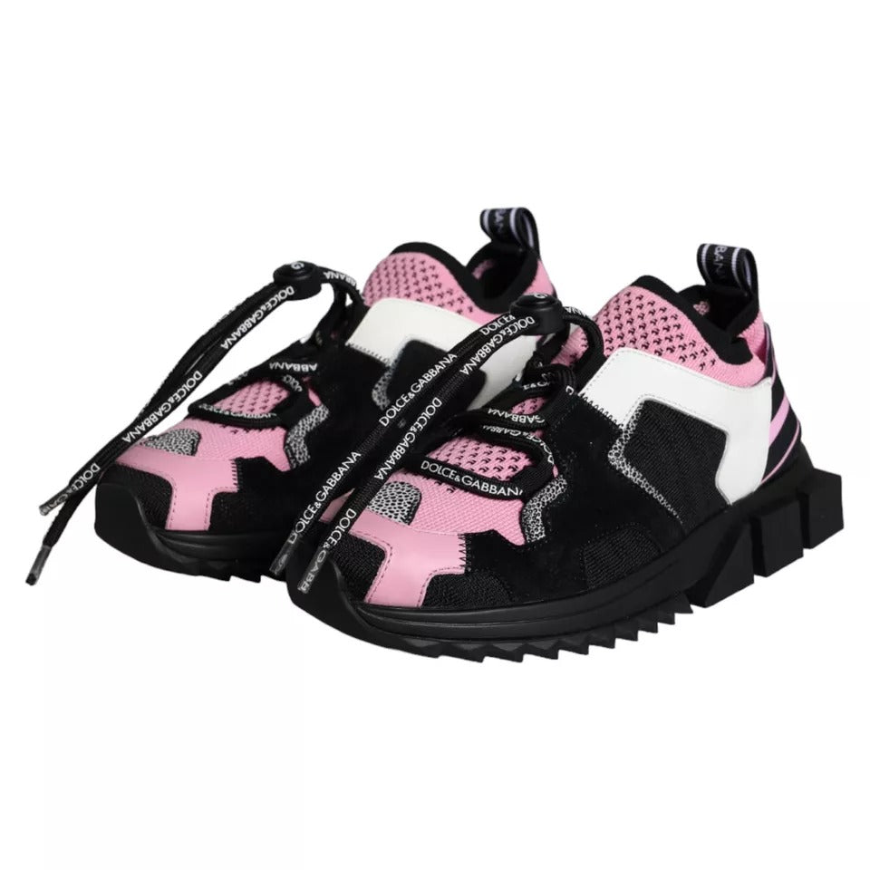 Zapatillas de trekking Sorrento de malla negra y rosa