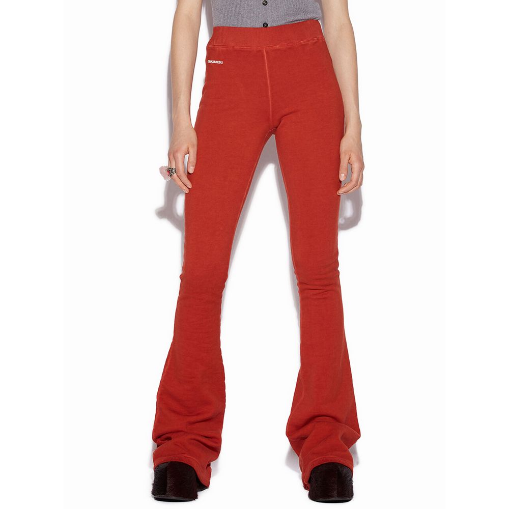 Pantalones y jeans de algodón rojo