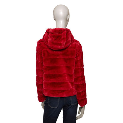 Chaqueta de mujer de poliéster rojo