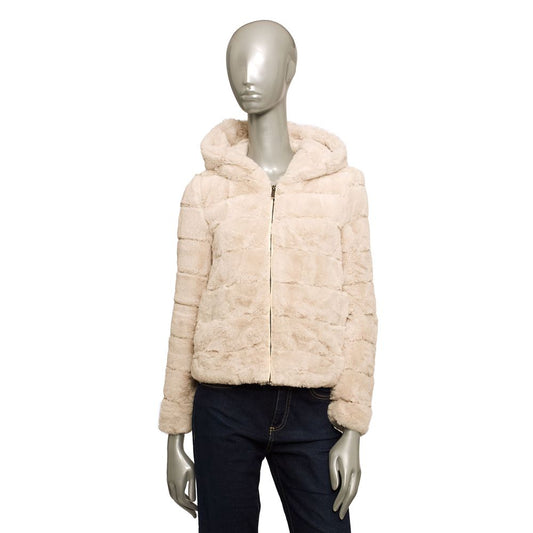 Beige Polyester Women Jacket