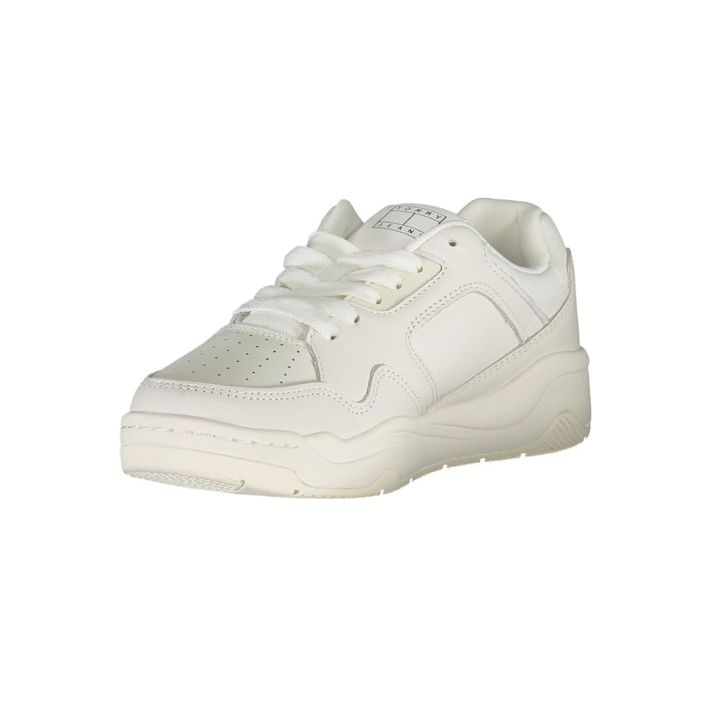 White Polyester Sneaker