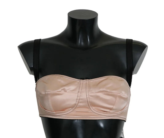 Black Straps Pink Balconcino Bra