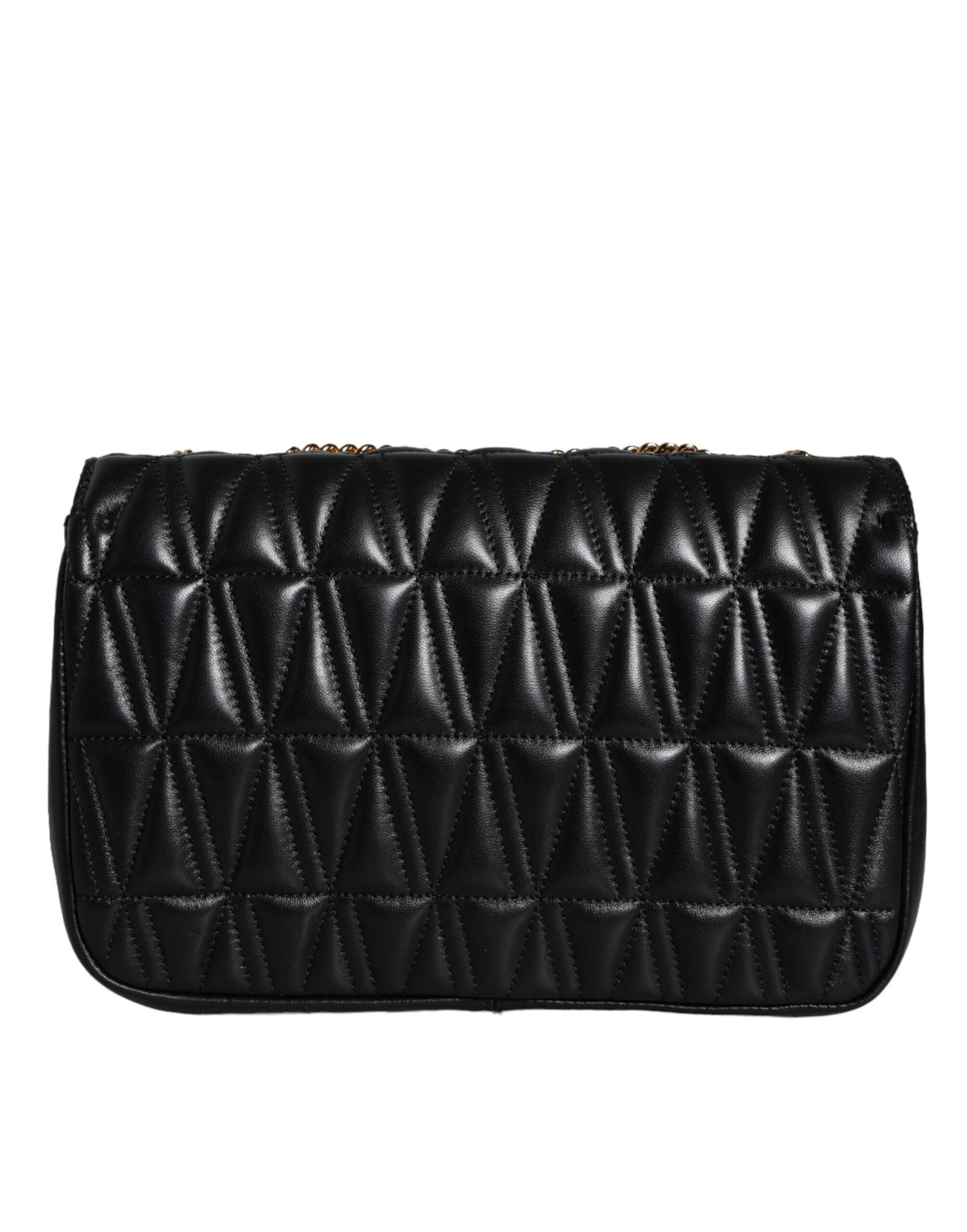 Bolso bandolera mini de piel de napa negra