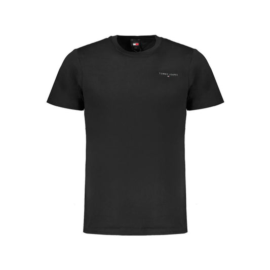 Camiseta negra de algodón para hombre