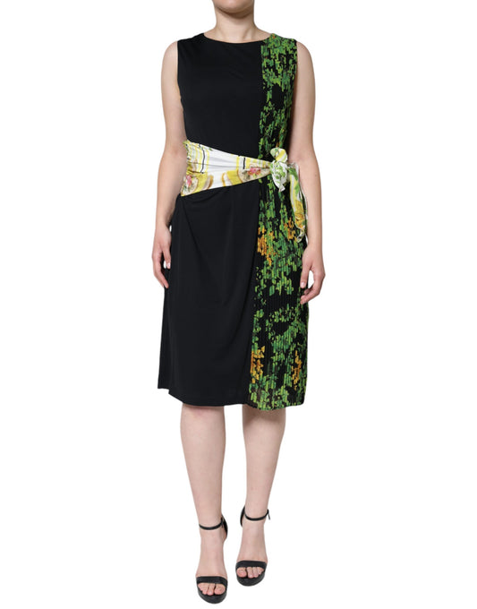 Multicolor Floral Sheath Knee Length Dress