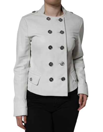 Chaqueta tipo blazer cruzada blanca